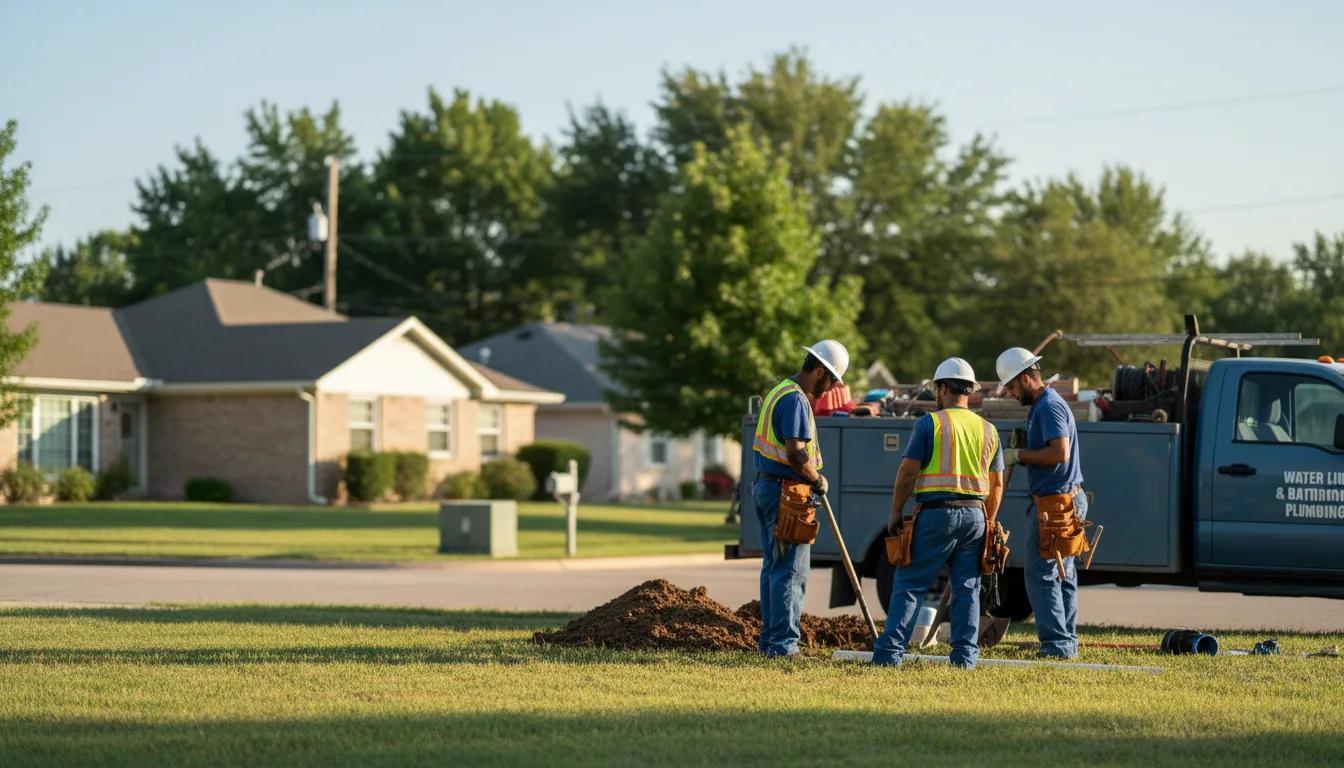 Residential water line and bathroom plumbing service in Pierpont, SD